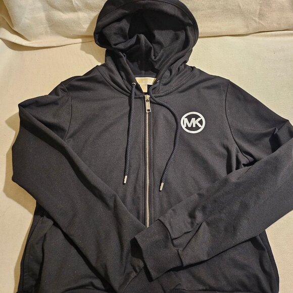 Michael Kors Women's Black Full Zip Hoodie - Picture 3 of 8